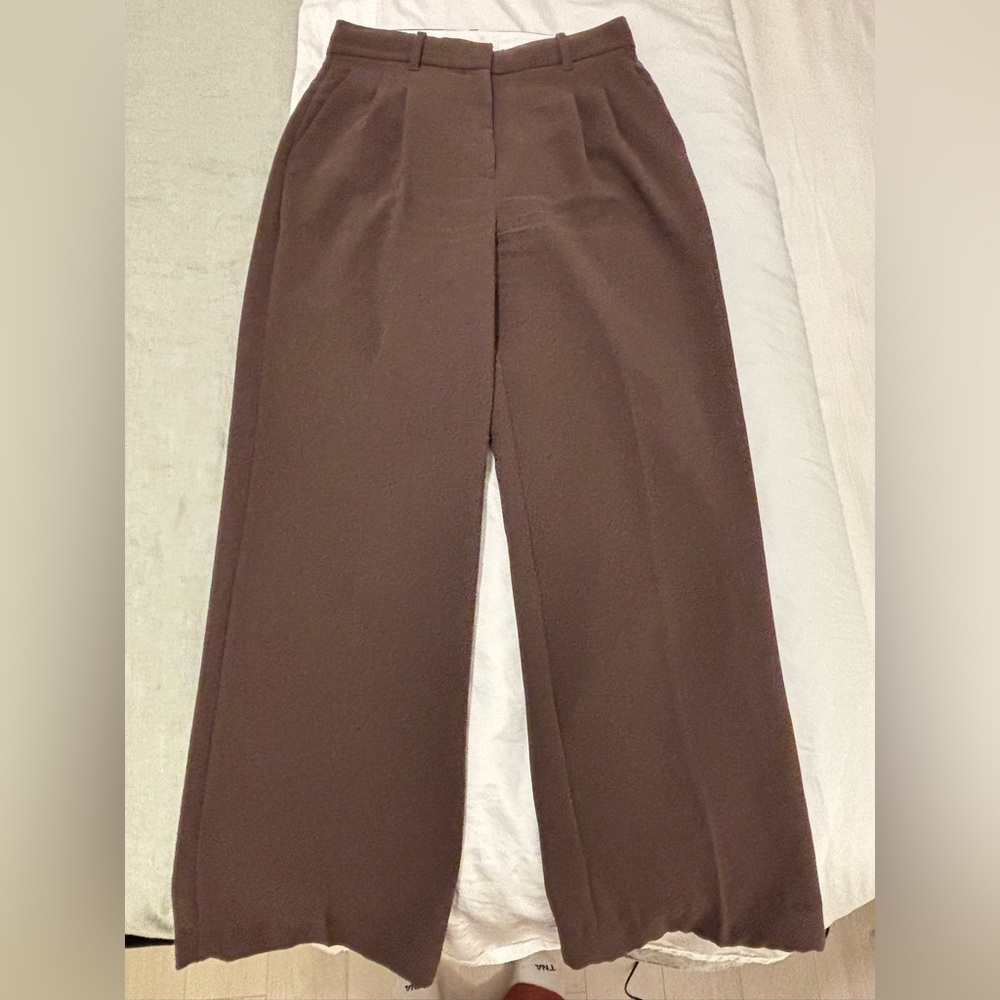 Wilfred Chocolate Brown Wide Leg Effortless Pants